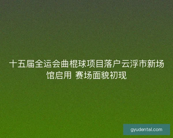 十五届全运会曲棍球项目落户云浮市新场馆启用 赛场面貌初现
